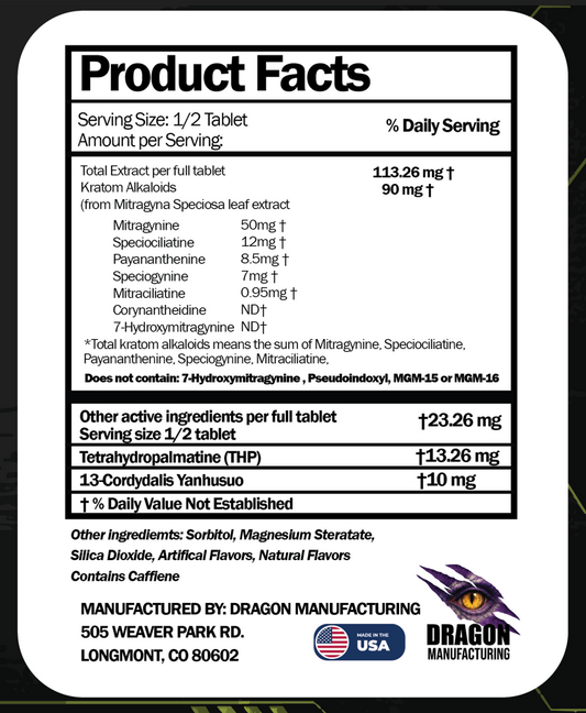 K8 - Kratom Alkaloids Matrix - 25 Count Chewable Tablets
