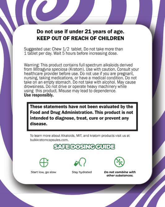 BKC Alkaloids Chewable Tablets – Grape, 25 mg, 25 Count