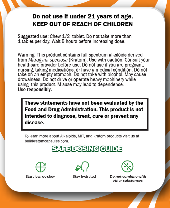 Alkaloids X - 50mg Orange Chewable Tablets (Coming Soon!)