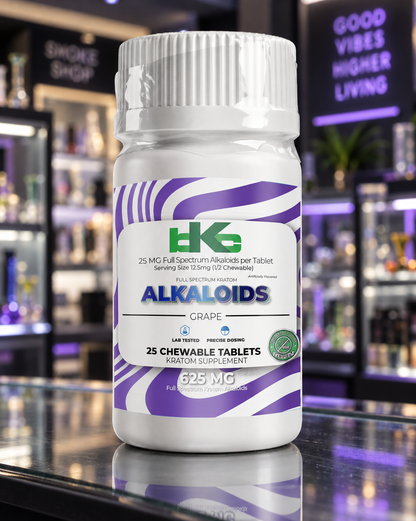 BKC Alkaloids Chewable Tablets – Grape, 25 mg, 25 Count