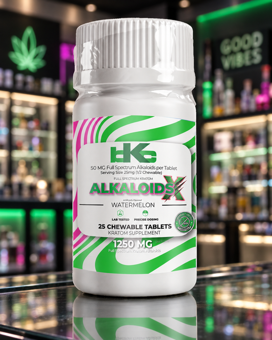 BKC Alkaloids X Chewable Tablets – Watermelon, 50 mg, 25 Count