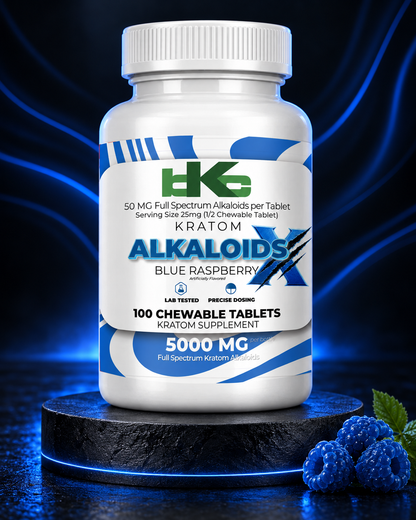 Alkaloids X - 50mg Blue Raspberry Chewable Tablets