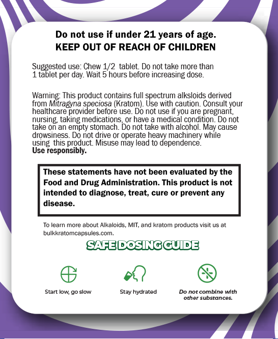 Alkaloids - 25mg Grape Chewable Tablets (Coming Soon!)