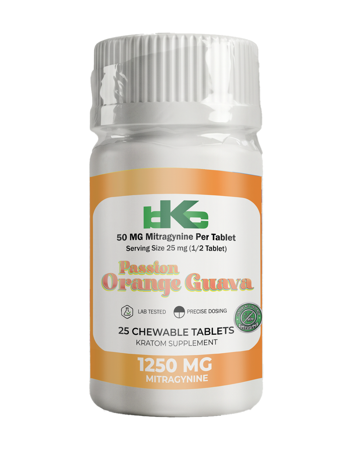 BKC MIT Tablets - Passion Orange Guava 50mg - 25 Count