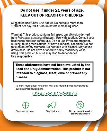 Alkaloids X - 50mg Orange Chewable Tablets (Coming Soon!)