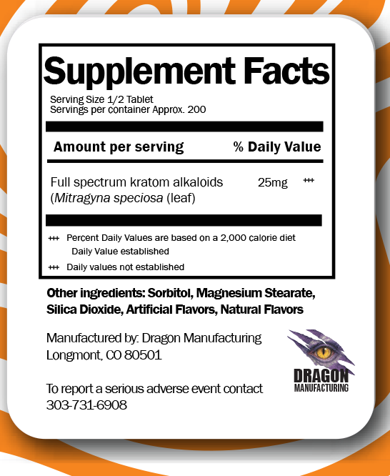 Alkaloids X - 50mg Orange Chewable Tablets (Coming Soon!)