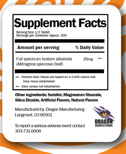 Alkaloids X - 50mg Orange Chewable Tablets (Coming Soon!)