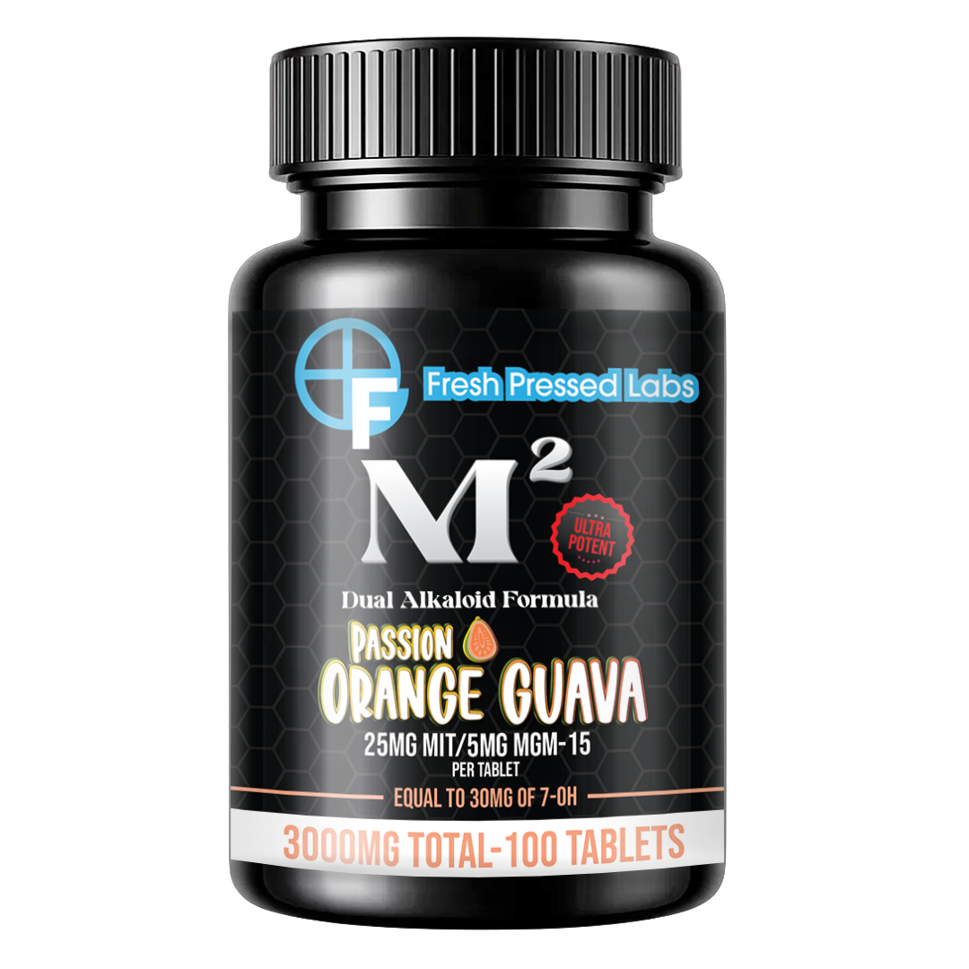 M² Passion Orange Guava 25mg MIT + 5mg MGM-15 Tablets (Coming Soon)
