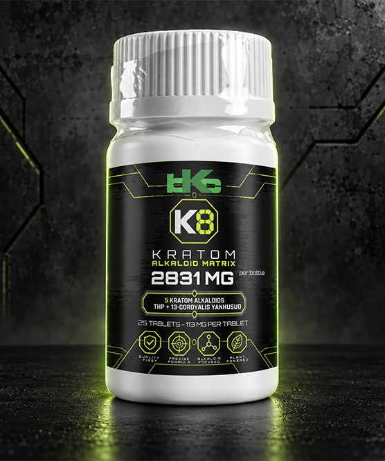 K8 - Kratom Alkaloids Matrix - 25 Count Chewable Tablets