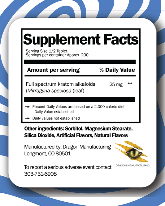 Special Sale! Alkaloids X - 50mg Blue Raspberry Chewable Tablets