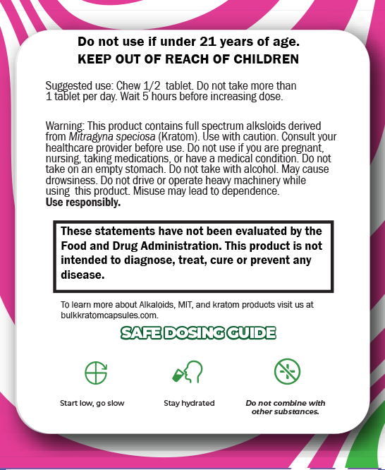 Alkaloids X - 50mg Watermelon Chewable Tablets (Coming Soon!)