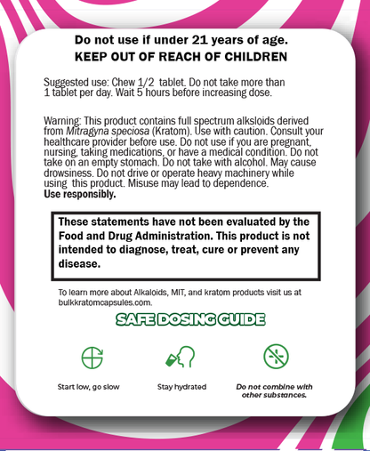 Alkaloids X - 50mg Watermelon Chewable Tablets (Coming Soon!)
