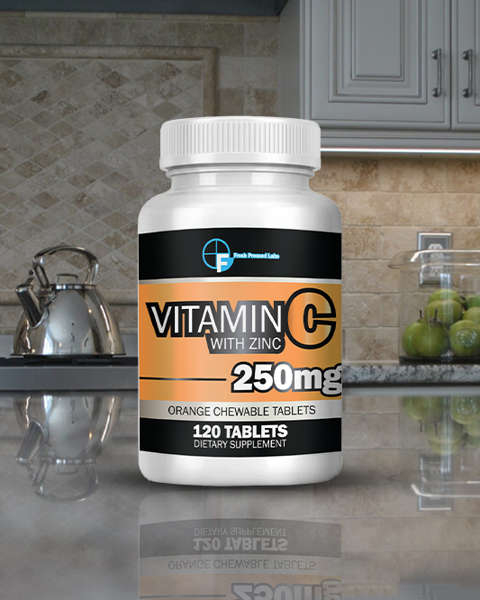 (Coming Soon) 250mg Vitamin C + Zinc Tablets - Orange Chewable Tablets