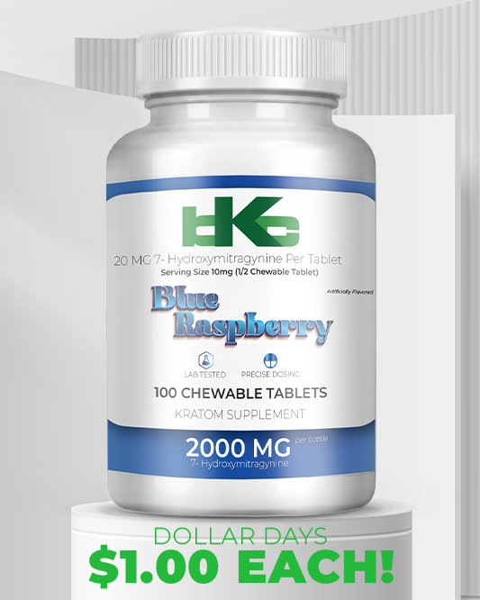 Dollar Days Blue Raspberry 20mg 7-OH Tablets